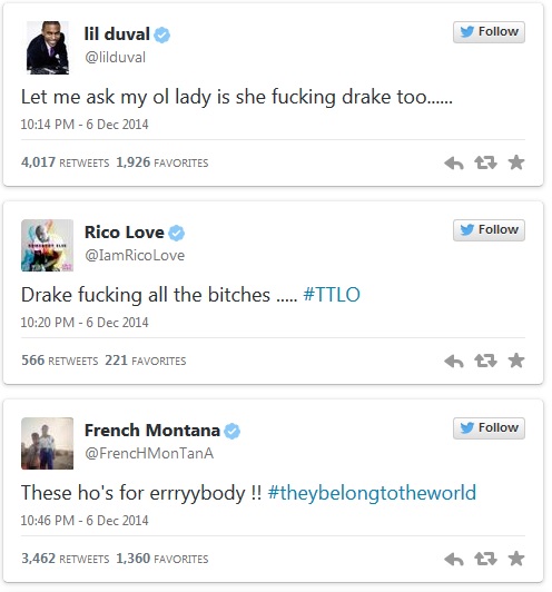 drake fucking all the bitches