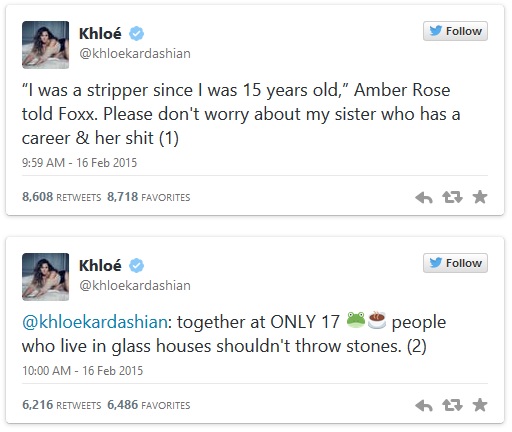 khloe kardashian diss Amber rose 1