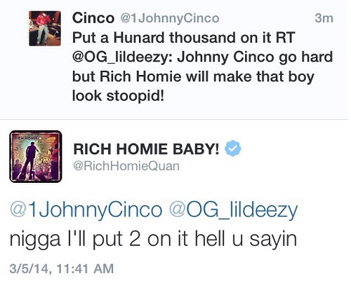 Rich Homie Quan Pulls up on Johnny Cinco in Traffic and Asks to fight