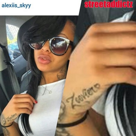 Trap Queen Alexis Sky gets Fetty Wap's name tatted