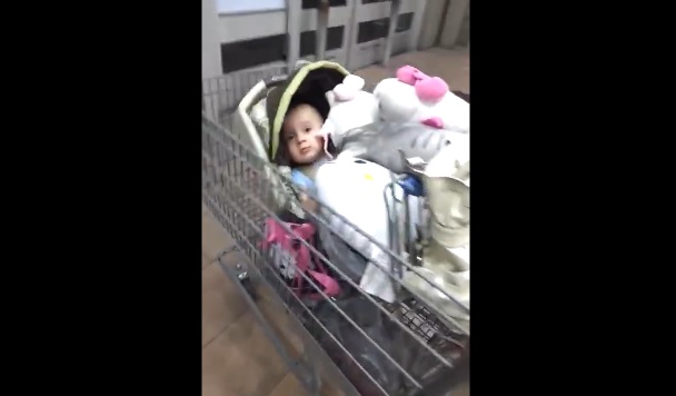 WTF Female Shoplifter Leaves Her Baby At Walmart!