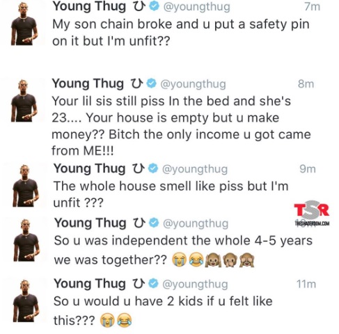 Young Thug Goes In On His Baby Mother Your House Smells Like Piss