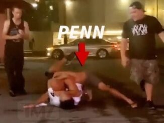 UFC's B.J. Penn Fights Strip Club Bouncer In Street.