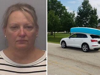 Mom arrested for driving around with her kids on top of roof inside pool.