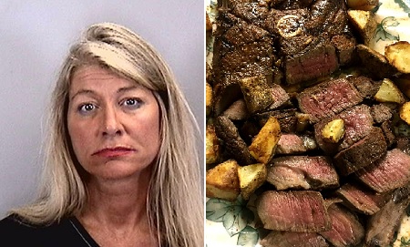 Women arrested after Punching her boyfriend for the way he cuts his meat and potatoes.