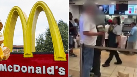 New Orleans McDonald's employee attack customer over food order.