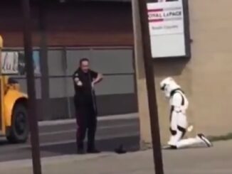 Police Take Down Girl In Storm Trooper Costume For Toy Blaster.