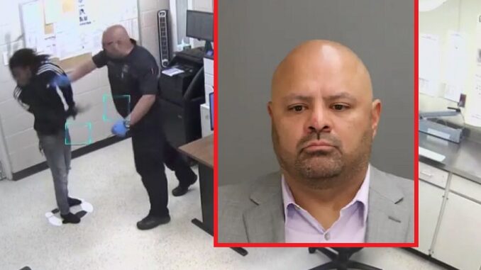 Man files $50 million lawsuit after officer assaults suspect during booking.