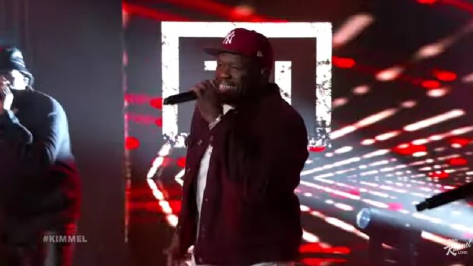 50 Cent Performs P.I.M.P. & Many Men On Jimmy Kimmel Live.