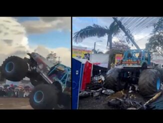 Monster Truck Crashes Into Crowd