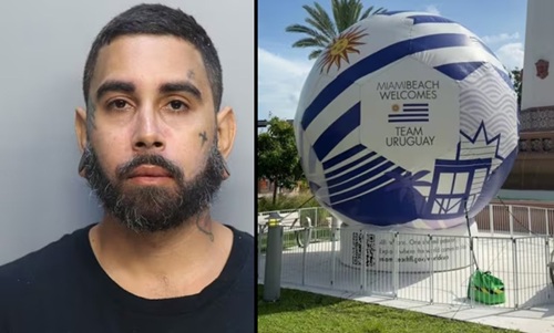 Miami Beach Man Arrested After Allegedly Slashing Giant FIFA World Cup Inflatable