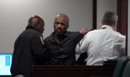 DoorDash Attacker Joseph Killins Has to Be Restrained as Guilty Verdict Is Read.