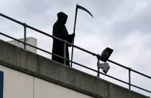 Man In Grim Reaper Costume Arrested After Staring At Sick Hospital Patients From Rooftop.